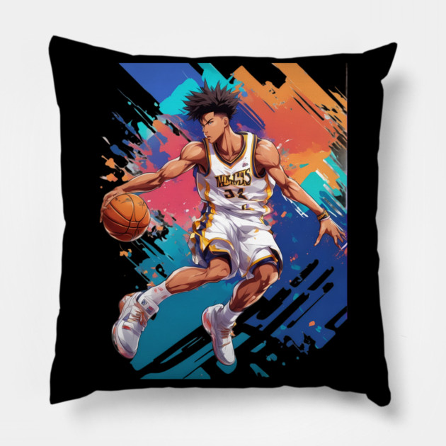 basketball stand Pillow by animegirlnft