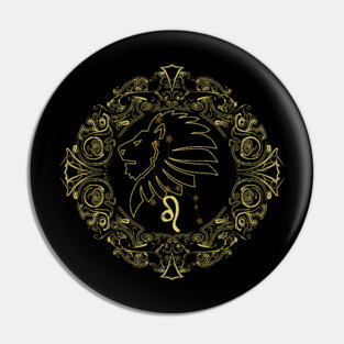 Zodiac Sign Leo Pin