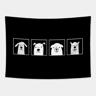 Cute Funny Dogs Tapestry