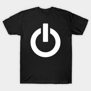 Power Button (white) T-Shirt