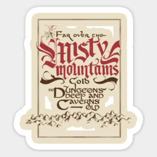Misty Mountains Sticker