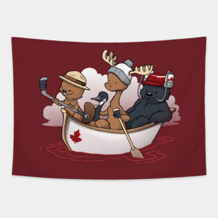 Canuck Canoe Tapestry