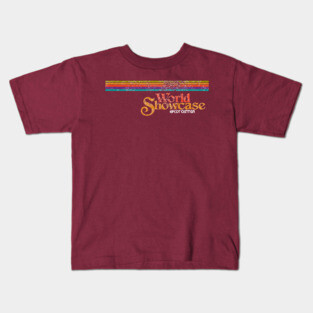 Epcot World Showcase Stripes Vintage Kids T-Shirt