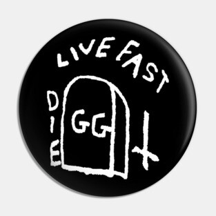 Live Fast Die GG Allin Tattoo big Pin