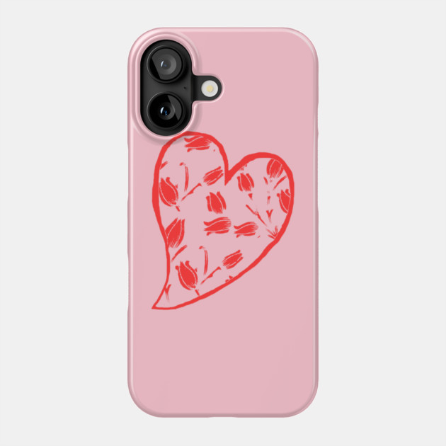 Tulip Heart Phone Case by DonWillisJrArt
