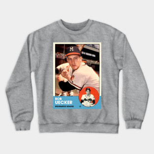 Bob Uecker Vintage Milwaukee Baseball Card Crewneck Sweatshirt