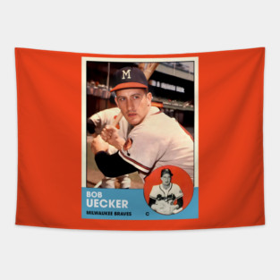 Bob Uecker Vintage Milwaukee Baseball Card Tapestry