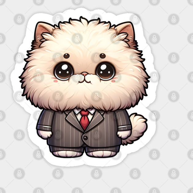 Mr. Fluffins Goes To Washington Sticker by Luxinda