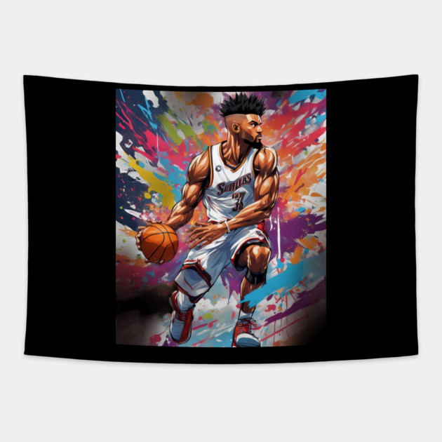 new york basketball Tapestry by animegirlnft