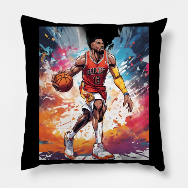college basketball Pillow by animegirlnft