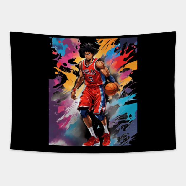 basketball goal Tapestry by animegirlnft