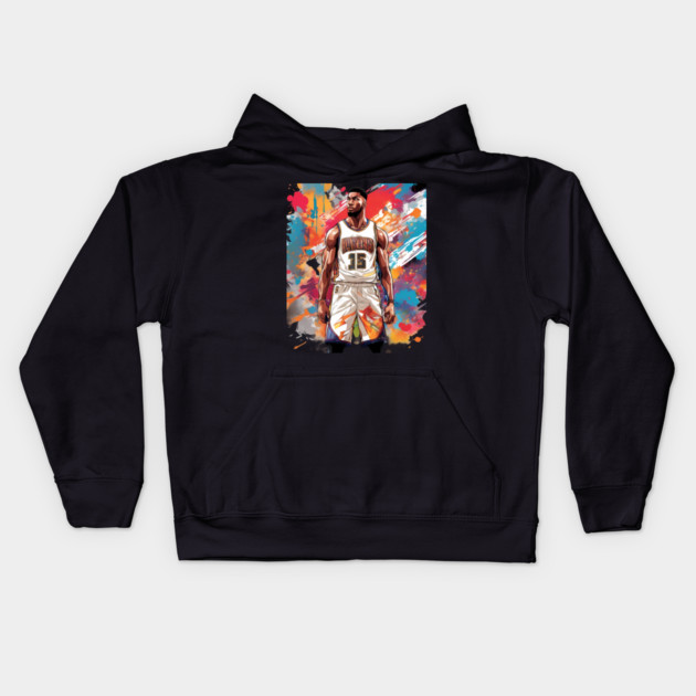 trick shot basketball Kids Hoodie by animegirlnft