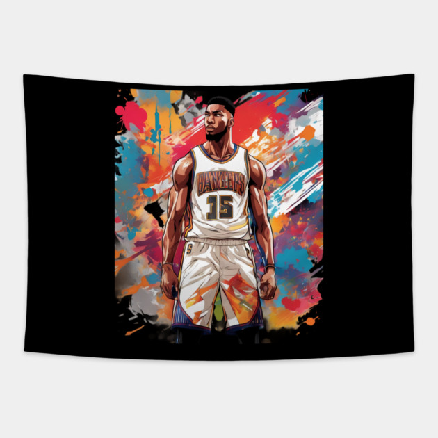 trick shot basketball Tapestry by animegirlnft