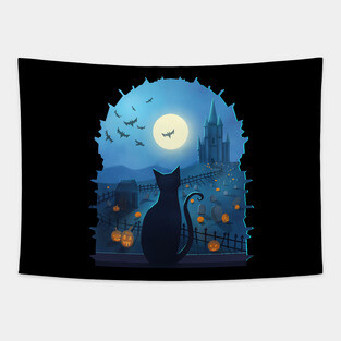 Spooky Halloween Tapestry