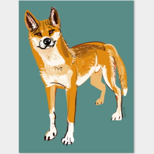 Ginger Desert Dingo Posters and Art