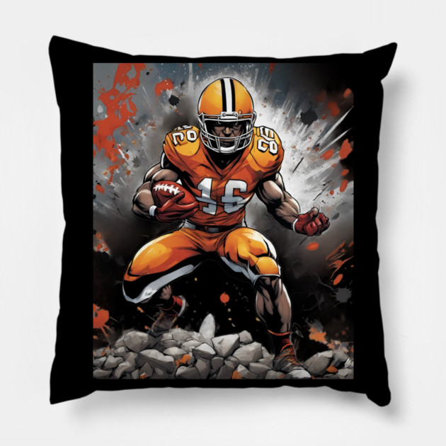 American Football Player Pillow by animegirlnft
