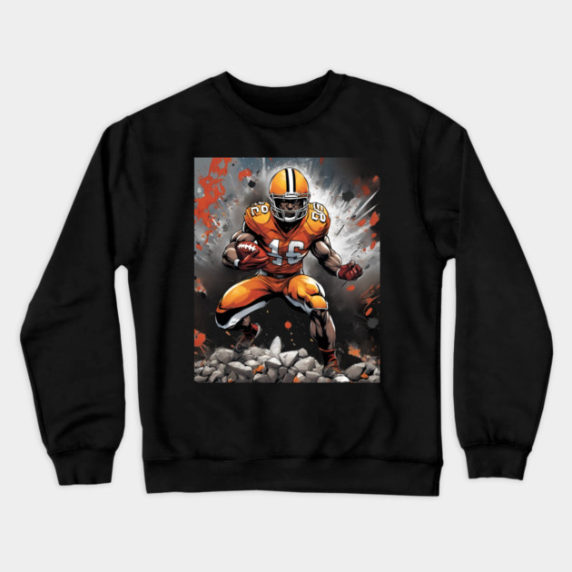 American Football Player Crewneck Sweatshirt by animegirlnft