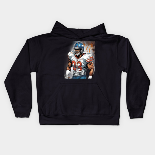 American Football Jersey Kids Hoodie by animegirlnft