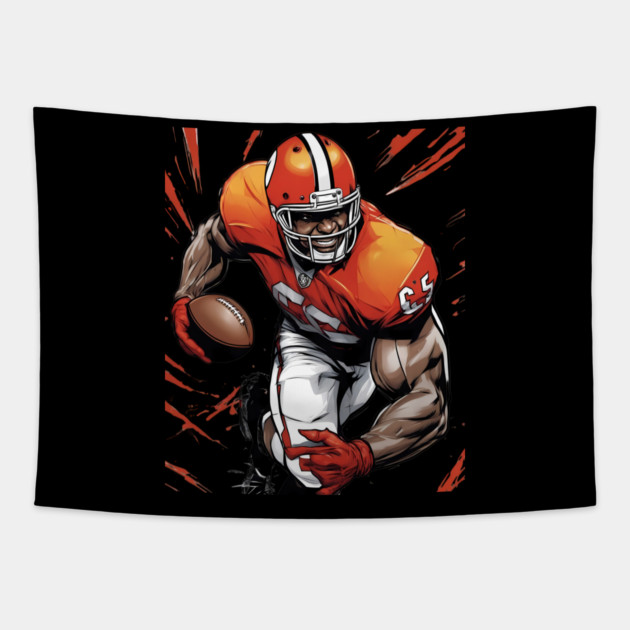 American Football Quarterback Tapestry by animegirlnft