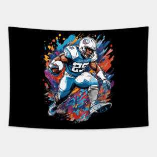 American Football Running Back Tapestry