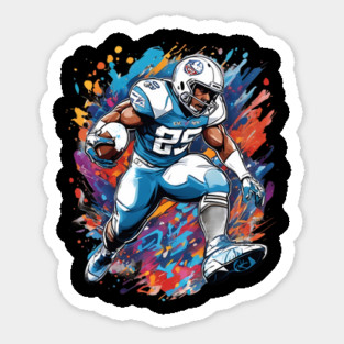 American Football Running Back Sticker