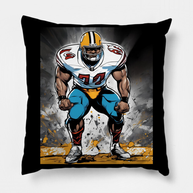 American Football Wide Receiver Pillow by animegirlnft