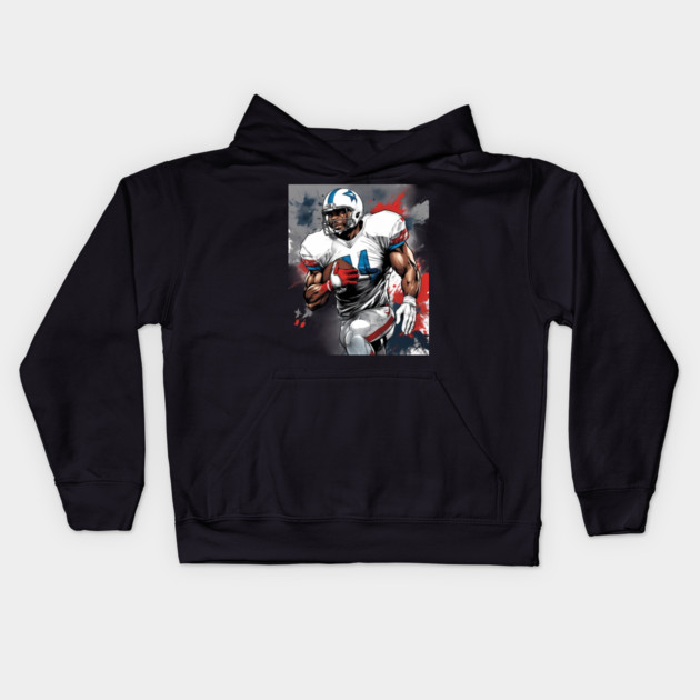 American Football Offensive Tackle Kids Hoodie by animegirlnft