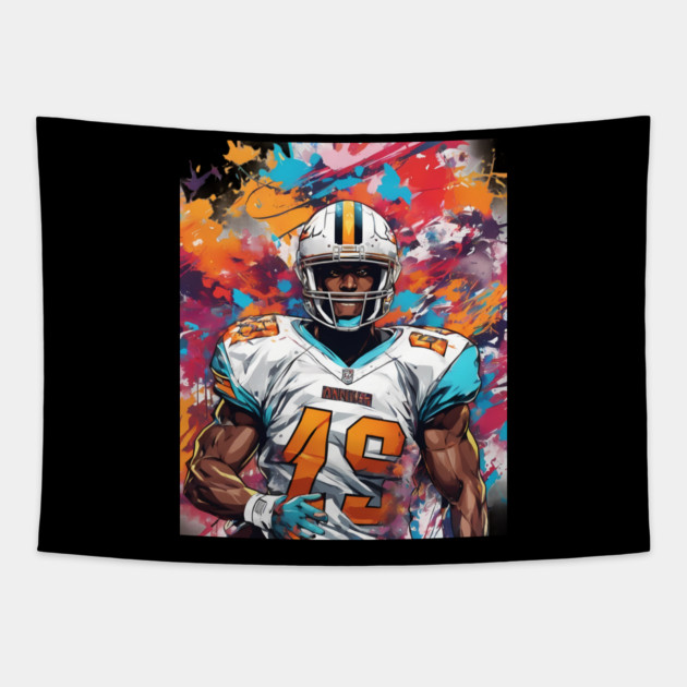 American Football Defensive Tackle Tapestry by animegirlnft