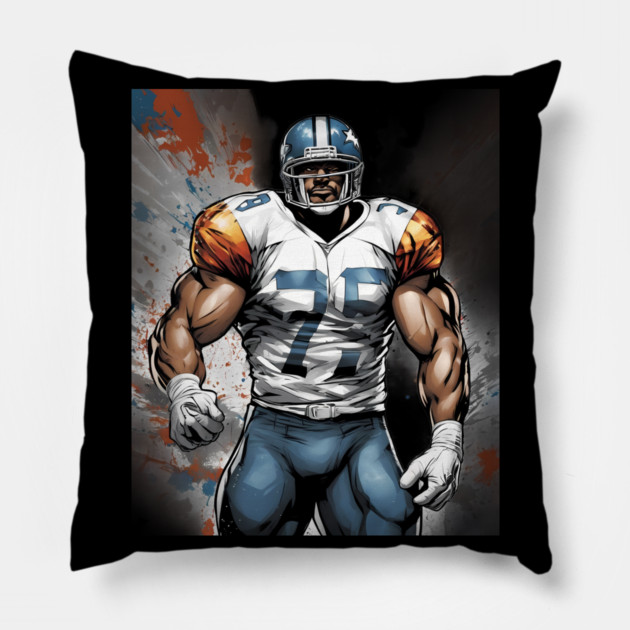 American Football Defensive End Pillow by animegirlnft