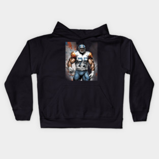 American Football Defensive End Kids Hoodie