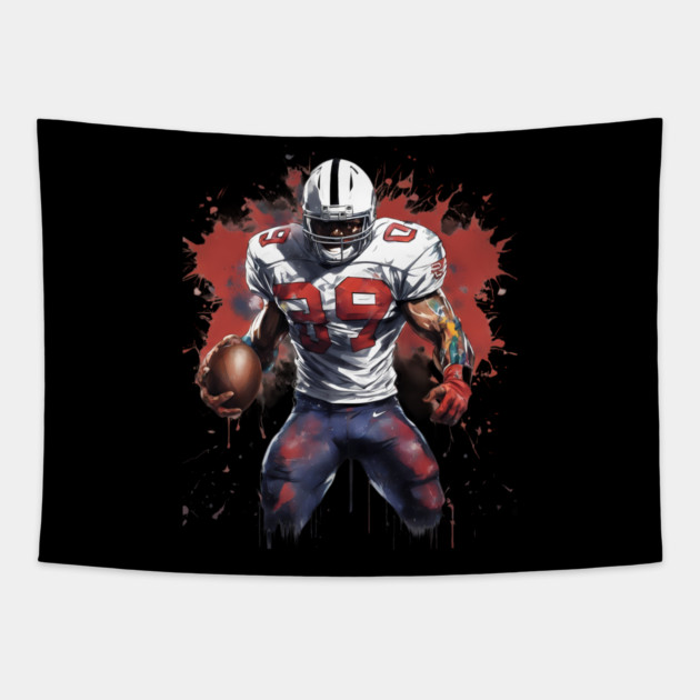 American Football Offensive Guard Tapestry by animegirlnft