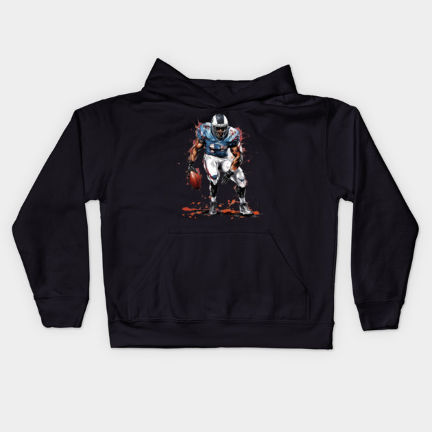 American Football Linebacker Kids Hoodie by animegirlnft