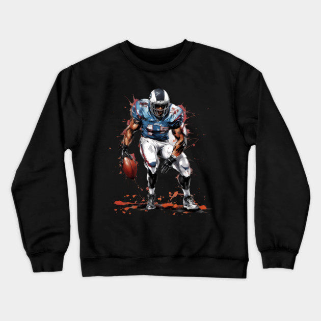 American Football Linebacker Crewneck Sweatshirt by animegirlnft