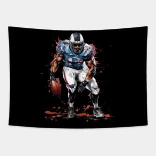 American Football Linebacker Tapestry