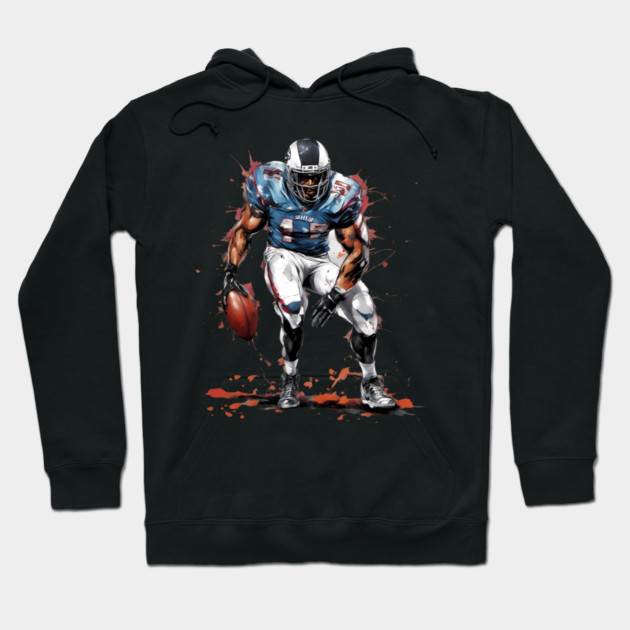 American Football Linebacker Hoodie by animegirlnft