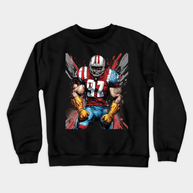 American Football Cornerback Crewneck Sweatshirt by animegirlnft