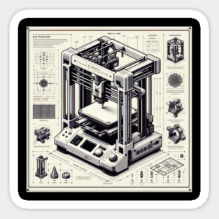 3D Printer Breakdown - 3D Printing Sticker