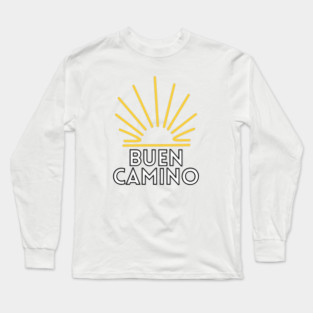 BUEN CAMINO, Camino de Santiago, Shell, Cathedral, Souvenir, Buen Camino, Shirt, Sticker, Hat, Hoodie, Peregrino, Santiago de Compostela Long Sleeve T-Shirt