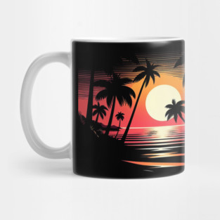 palm tree sunset Mug