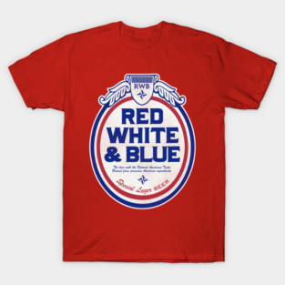 Red White & Blue Lager Retro Defunct Beer T-Shirt