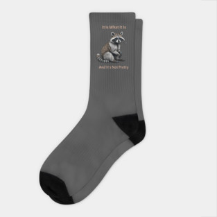 Funny Racoon Meme Socks