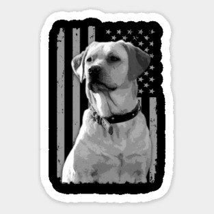 Labrador Legacy American Flag That Celebrate Labrador Retrievers' Charm Sticker