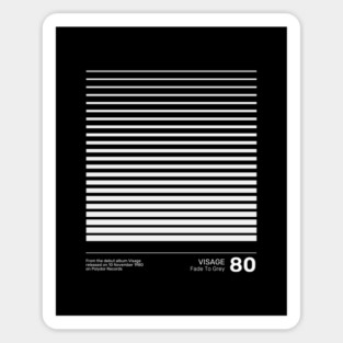 Visage Fade To Grey Sticker