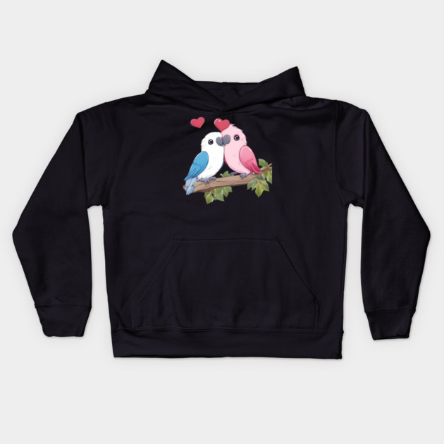 Love Bird Kids Hoodie by animegirlnft