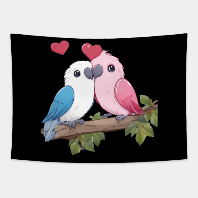 Love Bird Tapestry by animegirlnft
