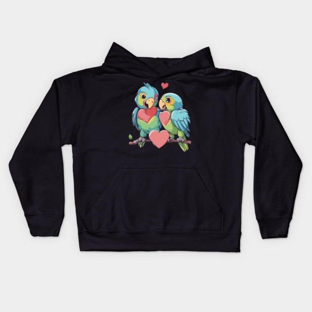 Colorful Bird Kids Hoodie by animegirlnft