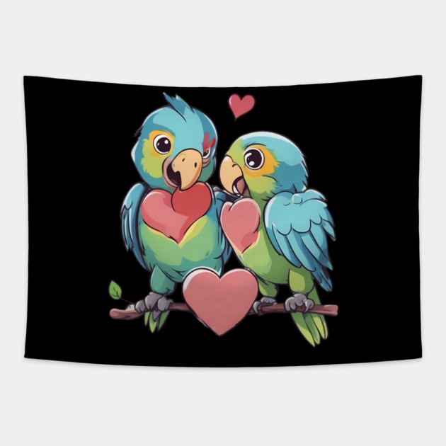 Colorful Bird Tapestry by animegirlnft