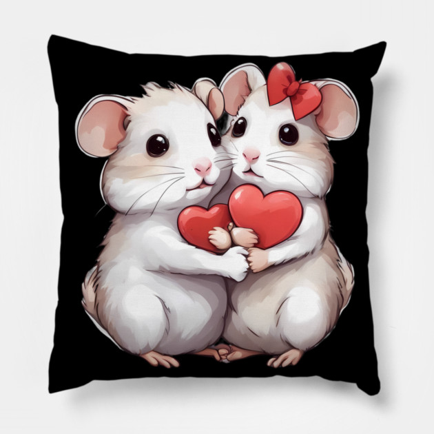 Baby Hamster Pillow by animegirlnft