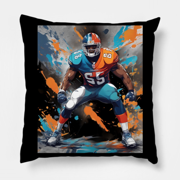 Huddle American Football Pillow by animegirlnft