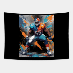 Huddle American Football Tapestry